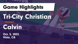 Tri-City Christian  vs Calvin Game Highlights - Oct. 5, 2023