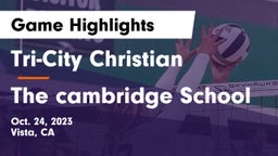 Tri-City Christian  vs The cambridge School Game Highlights - Oct. 24, 2023