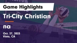 Tri-City Christian  vs na Game Highlights - Oct. 27, 2023