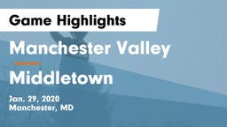 Manchester Valley  vs Middletown  Game Highlights - Jan. 29, 2020