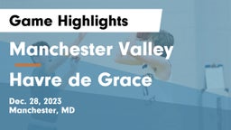 Manchester Valley  vs Havre de Grace  Game Highlights - Dec. 28, 2023
