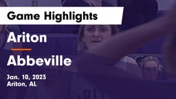 Ariton  vs Abbeville  Game Highlights - Jan. 10, 2023