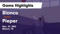 Blanco  vs Pieper  Game Highlights - Nov. 29, 2022