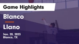 Blanco  vs Llano  Game Highlights - Jan. 20, 2023