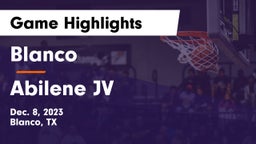 Blanco  vs Abilene JV Game Highlights - Dec. 8, 2023