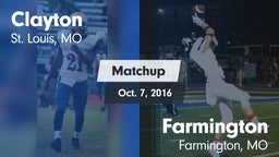Matchup: Clayton  vs. Farmington  2016