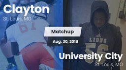 Matchup: Clayton  vs. University City  2018