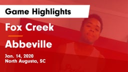 Fox Creek  vs Abbeville  Game Highlights - Jan. 14, 2020