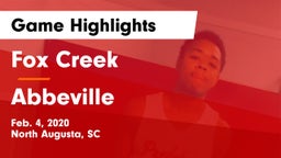 Fox Creek  vs Abbeville  Game Highlights - Feb. 4, 2020