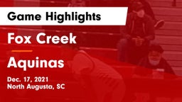 Fox Creek  vs Aquinas  Game Highlights - Dec. 17, 2021