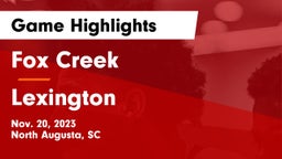 Fox Creek  vs Lexington  Game Highlights - Nov. 20, 2023