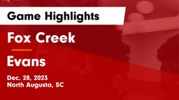 Fox Creek  vs Evans  Game Highlights - Dec. 28, 2023