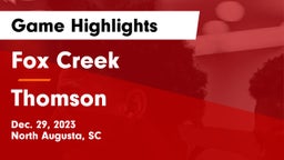 Fox Creek  vs Thomson  Game Highlights - Dec. 29, 2023