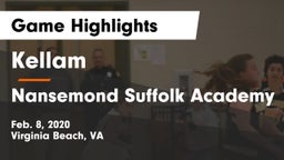 Kellam  vs Nansemond Suffolk Academy Game Highlights - Feb. 8, 2020