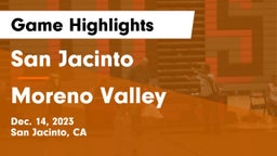 San Jacinto  vs Moreno Valley  Game Highlights - Dec. 14, 2023