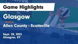 Glasgow  vs Allen County - Scottsville  Game Highlights - Sept. 28, 2023