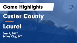 Custer County  vs Laurel  Game Highlights - Jan 7, 2017