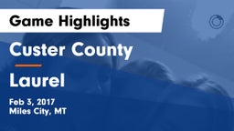 Custer County  vs Laurel  Game Highlights - Feb 3, 2017