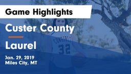 Custer County  vs Laurel  Game Highlights - Jan. 29, 2019