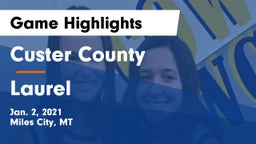 Custer County  vs Laurel  Game Highlights - Jan. 2, 2021