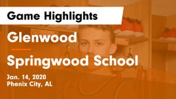 Glenwood  vs Springwood School Game Highlights - Jan. 14, 2020