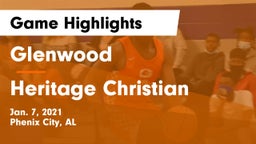 Glenwood  vs Heritage Christian Game Highlights - Jan. 7, 2021