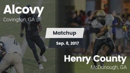 Matchup: Alcovy  vs. Henry County  2017