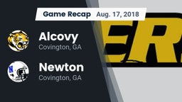 Recap: Alcovy  vs. Newton  2018