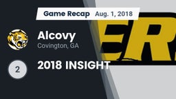 Recap: Alcovy  vs. 2018 INSIGHT 2018