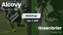 Matchup: Alcovy  vs. Greenbrier  2018