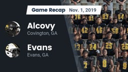 Recap: Alcovy  vs. Evans  2019