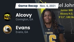 Recap: Alcovy  vs. Evans  2021