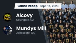 Recap: Alcovy  vs. Mundys Mill  2023