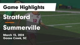 Stratford  vs Summerville  Game Highlights - March 15, 2024