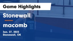Stonewall  vs macomb Game Highlights - Jan. 27, 2023