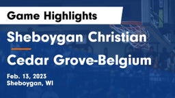 Sheboygan Christian  vs Cedar Grove-Belgium  Game Highlights - Feb. 13, 2023