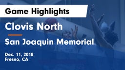 Clovis North  vs San Joaquin Memorial  Game Highlights - Dec. 11, 2018