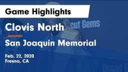 Clovis North  vs San Joaquin Memorial  Game Highlights - Feb. 22, 2020