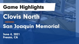 Clovis North  vs San Joaquin Memorial  Game Highlights - June 4, 2021