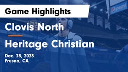 Clovis North  vs Heritage Christian   Game Highlights - Dec. 28, 2023