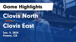 Clovis North  vs Clovis East  Game Highlights - Jan. 9, 2024