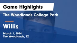 The Woodlands College Park  vs Willis  Game Highlights - March 1, 2024