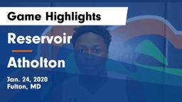 Reservoir  vs Atholton Game Highlights - Jan. 24, 2020