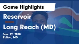 Reservoir  vs Long Reach  (MD) Game Highlights - Jan. 29, 2020