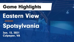 Eastern View  vs Spotsylvania  Game Highlights - Jan. 13, 2021