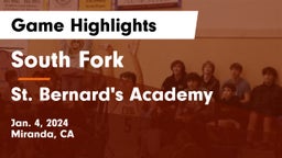 South Fork  vs St. Bernard's Academy  Game Highlights - Jan. 4, 2024