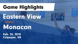 Eastern View  vs Monacan  Game Highlights - Feb. 26, 2018