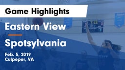 Eastern View  vs Spotsylvania  Game Highlights - Feb. 5, 2019