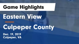 Eastern View  vs Culpeper County  Game Highlights - Dec. 19, 2019