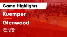 Kuemper  vs Glenwood  Game Highlights - Jan 6, 2017